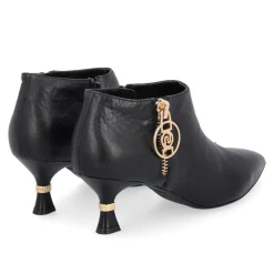 Femme Liu-Jo Bottines en Cuir Della noires - Talon 5 cm