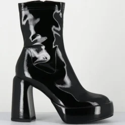 Femme Elena Iachi Bottines en Cuir E3527 noires - Talon : 9.5 cm