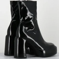 Femme Elena Iachi Bottines en Cuir E3527 noires - Talon : 9.5 cm