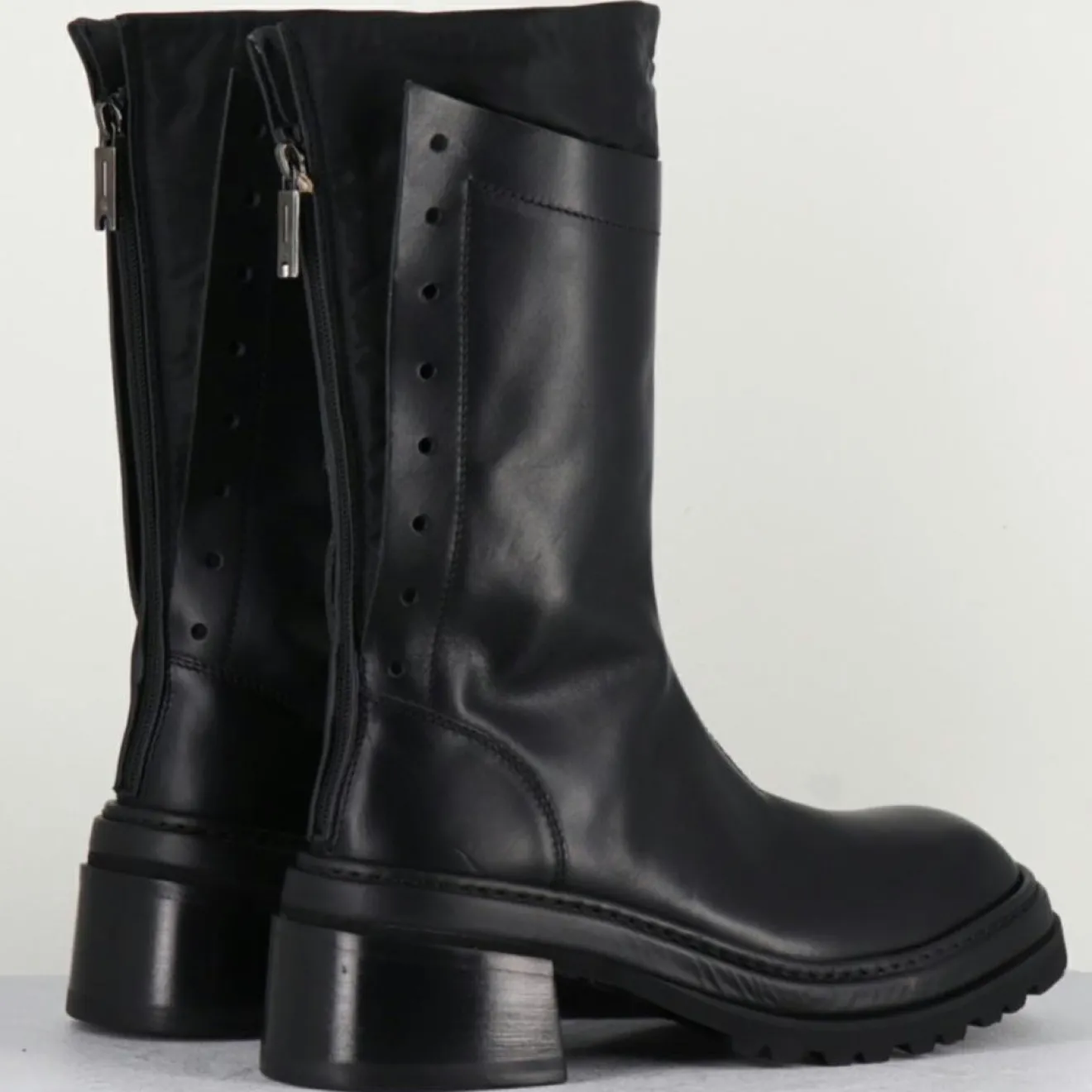 Sale Lemargo Bottines en Cuir es noires - Talon : 5cm