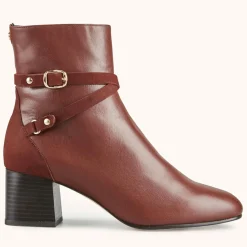 Femme Cosmoparis Bottines en Cuir et Velours de Cuir Zolana marron - Talon 5 cm