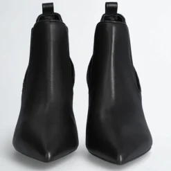 Femme Liu-Jo Bottines en Cuir Gaia noir/marron - Talon 6 cm