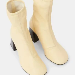 Femme Neous Bottines en Cuir Lepus jaune pâle - Talon 7 cm