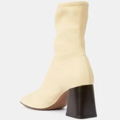 Femme Neous Bottines en Cuir Lepus jaune pâle - Talon 7 cm