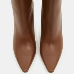 Femme Wandler Bottines en Cuir Lina marron - Talon 9,5 cm