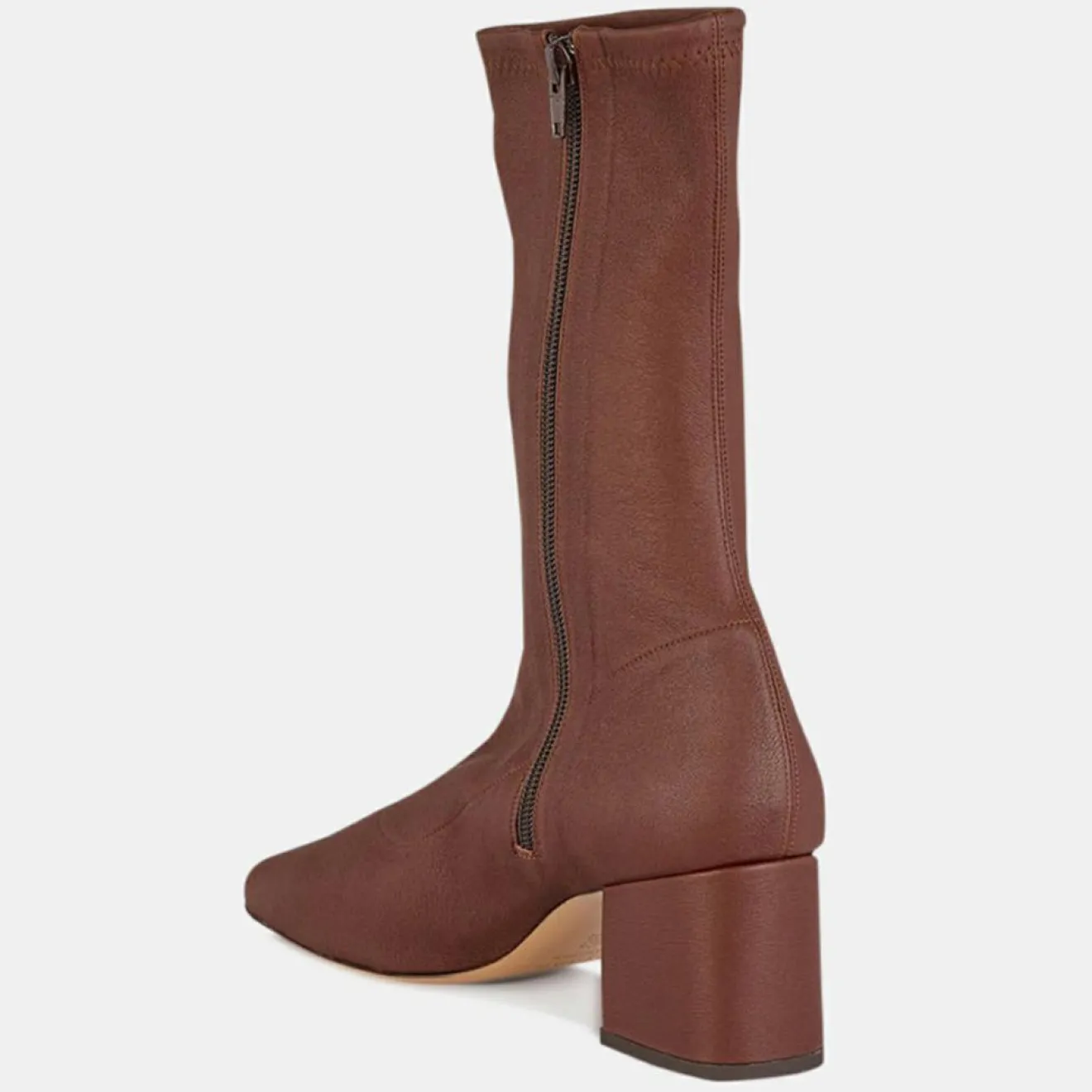 By Far Bottines en Cuir Maya marron - Talon 6,5 cm