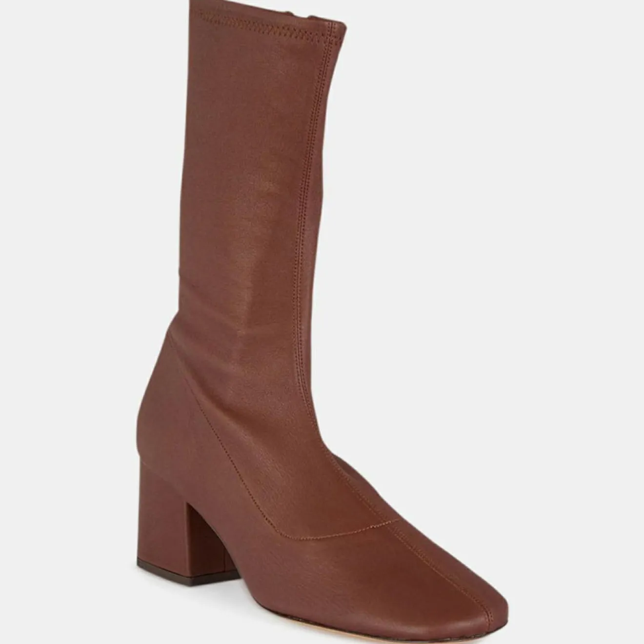 By Far Bottines en Cuir Maya marron - Talon 6,5 cm