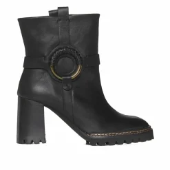 Outlet See by Chloé Bottines en cuir noires
