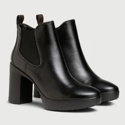 Femme Liu-Jo Bottines en Cuir Now noires - Talon 9 cm