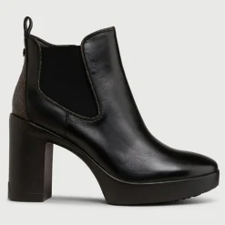 Femme Liu-Jo Bottines en Cuir Now noires - Talon 9 cm
