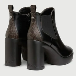 Femme Liu-Jo Bottines en Cuir Now noires - Talon 9 cm
