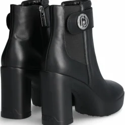 Femme Liu-Jo Bottines en Cuir Now noires - Talon 9 cm