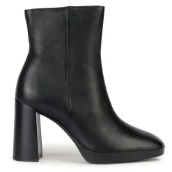 Femme Geox Bottines en Cuir Teulada noires - Talon 9 cm