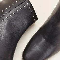 Outlet Cosmoparis Bottines en Cuir Wiley noires - Talon 6 cm