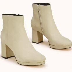 Best Cosmoparis Bottines en Velours de Cuir Zorine beiges - Talon 7 cm