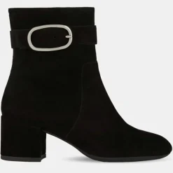 Femme Geox Bottines en Velours de Cuir Eleana noires