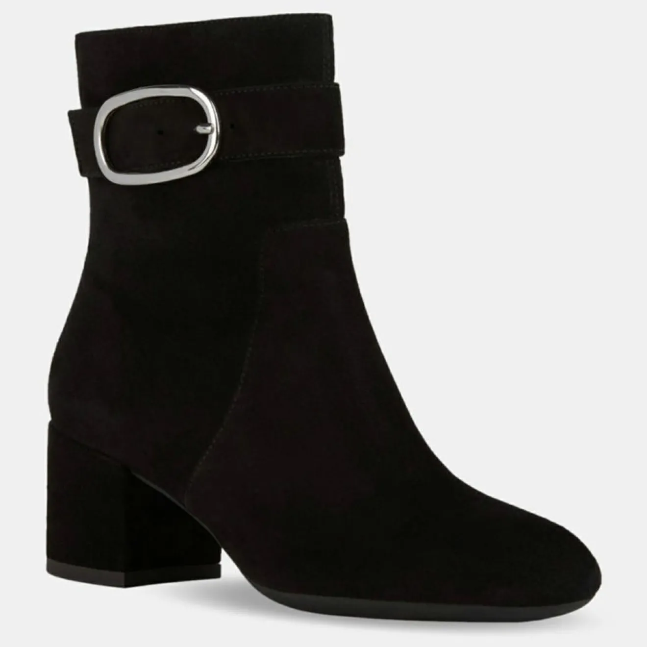Femme Geox Bottines en Velours de Cuir Eleana noires