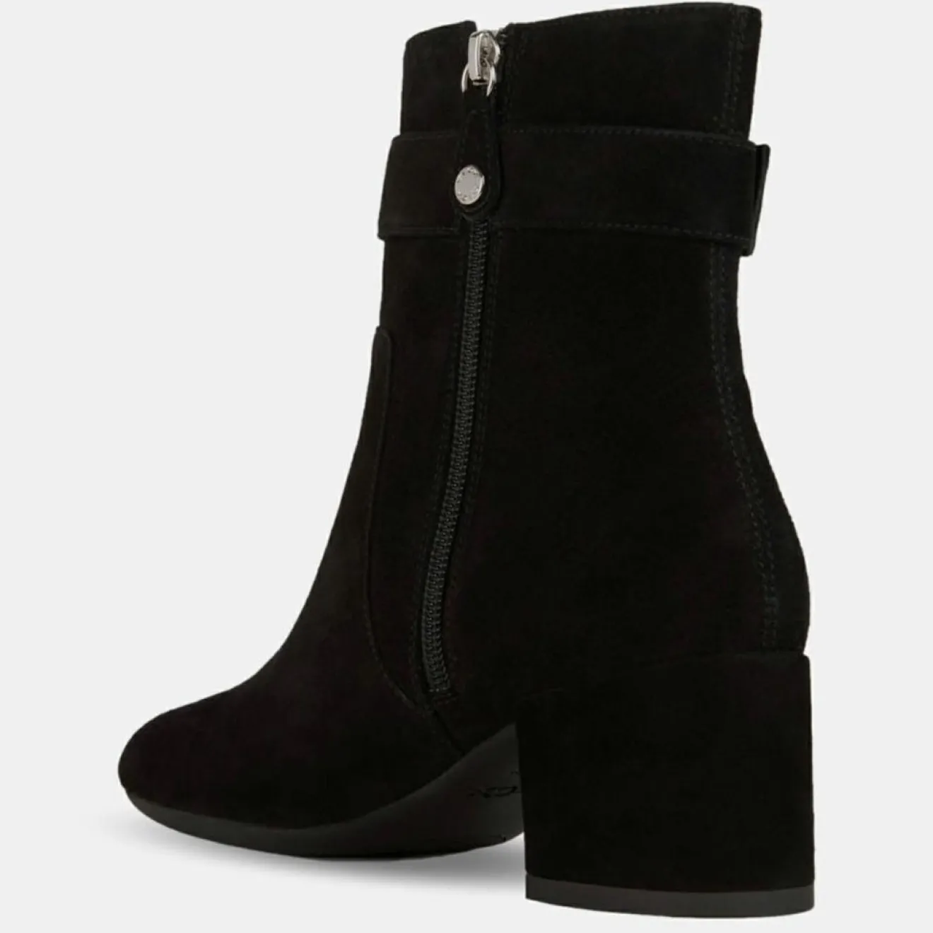 Femme Geox Bottines en Velours de Cuir Eleana noires