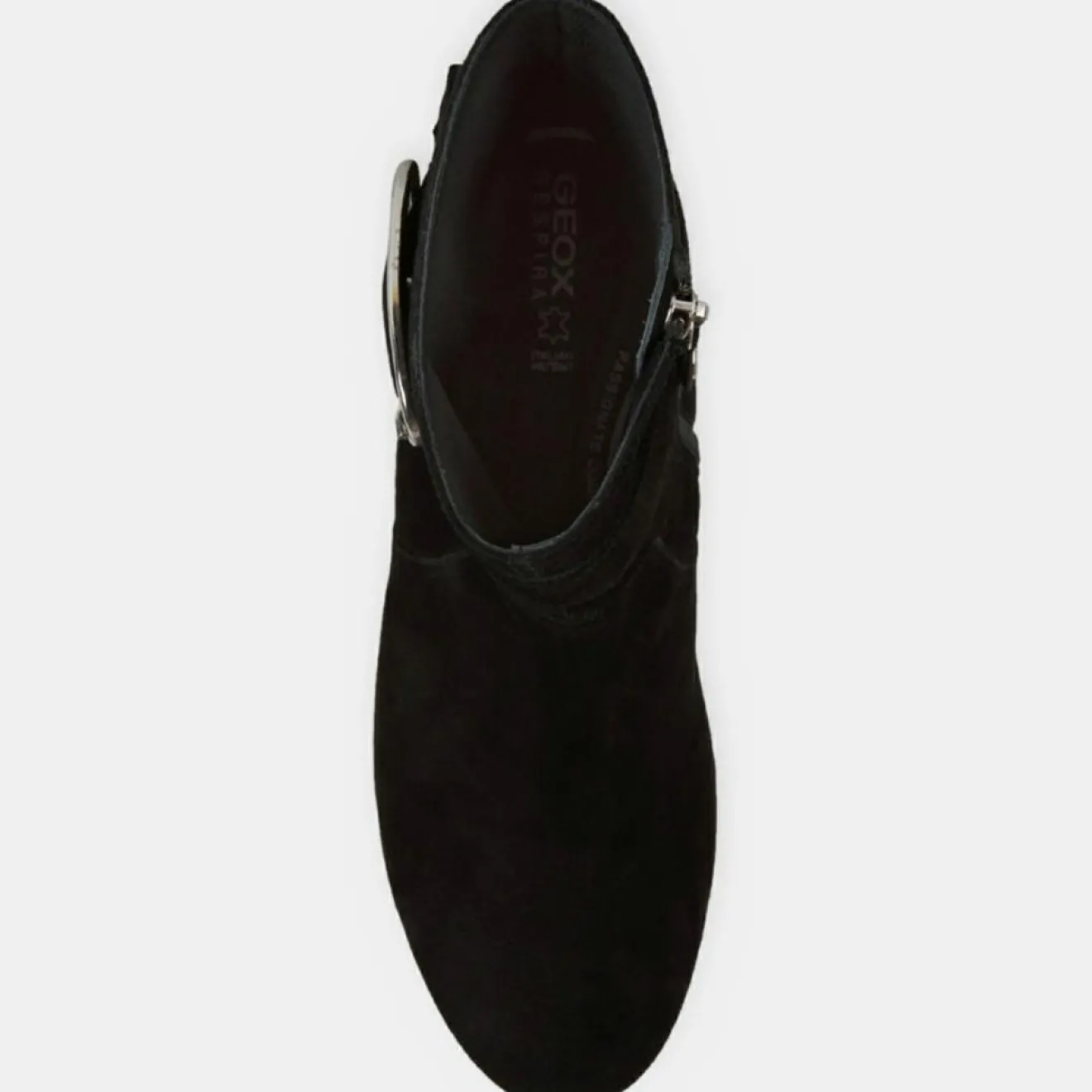 Femme Geox Bottines en Velours de Cuir Eleana noires