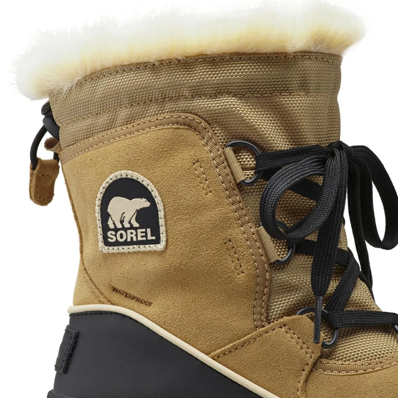 Femme Sorel Bottines imperméables en Velours de Cuir doublure micropolaire Torino curry/noir