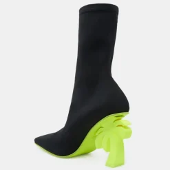 Femme Palm Angels Bottines Palm Heel noir/jaune - Talon 10 cm