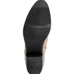 Hot Lab78 Bottines plates en Velours de Cuir Eleonore beiges