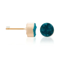 Discount Moonstone Boucle d'oreilles Noémie Drusy Bleu en Laiton doré