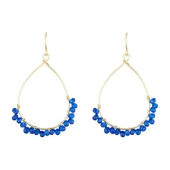 Femme Moonstone Boucles d'oreilles Claudia Jade en laiton doré