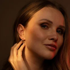 Instant d'Or Boucles d'oreilles Créoles Twistées or blanc