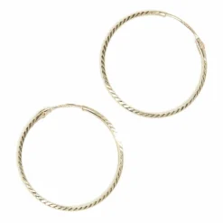 Femme Instant d'Or Boucles d'oreilles Créoles Twistées or jaune