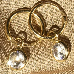 Femme Instant d'Or Boucles d'oreilles Créoles or jaune - 8 mm