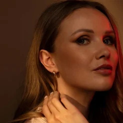 Femme Instant d'Or Boucles d'oreilles créoles or tricolore