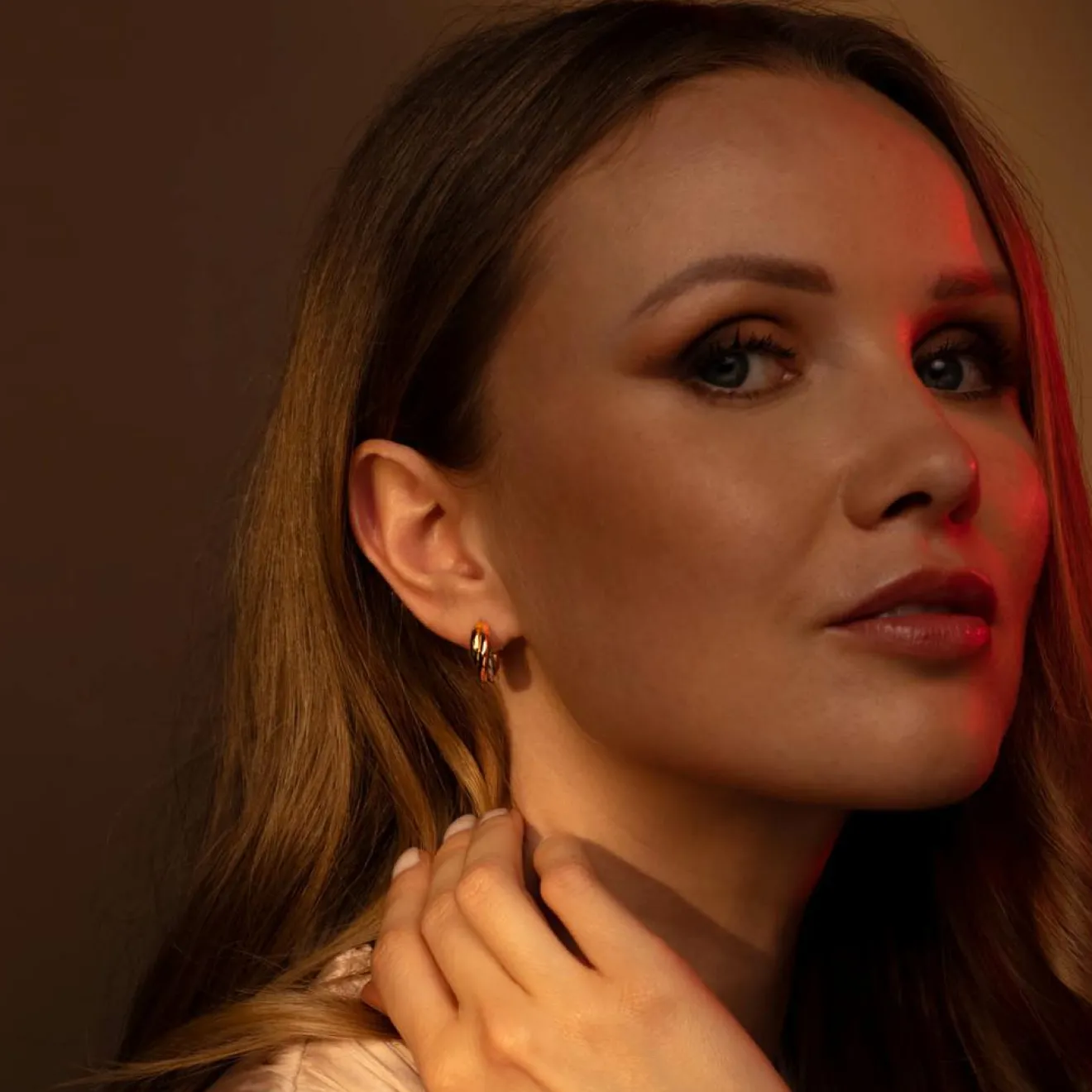 Femme Instant d'Or Boucles d'oreilles créoles or tricolore