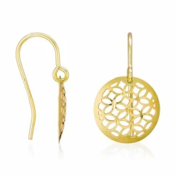 Femme Instant d'Or Boucles d'oreilles Dandelion or jaune