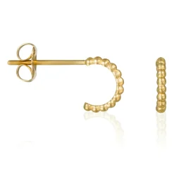 Discount Instant d'Or Boucles d'oreilles Demi Cercle or jaune