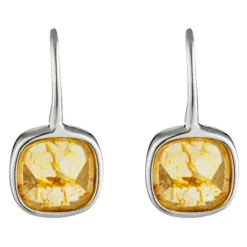 Outlet Moonstone Boucles d'oreilles Ella Topaze en laiton argenté