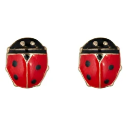 Hot Instant d'Or Boucles d'oreilles Happy coccinelle or jaune