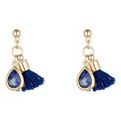 Femme Moonstone Boucles d'oreilles Johanna Lapis en laiton doré