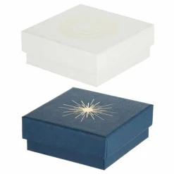 Femme Instant d'Or Boucles d'oreilles Nuit Etoilée bleue Saphirs 0.29 ct or blanc