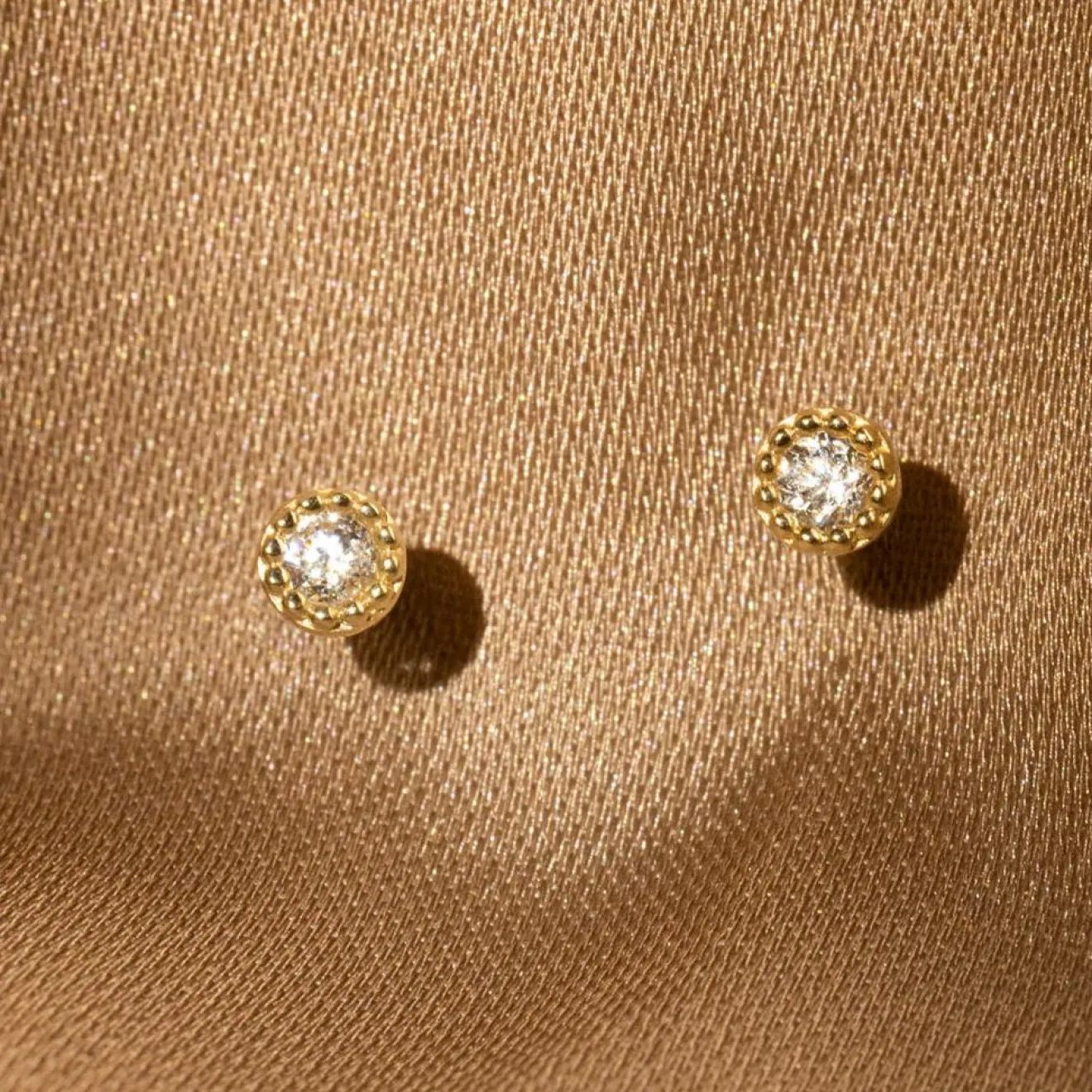 Online Instant d'Or Boucles d'oreilles Petits Ronds or jaune