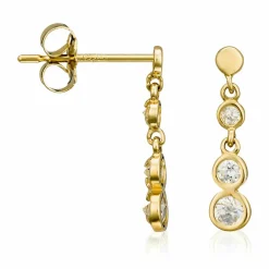 Femme Instant d'Or Boucles d'Oreilles Sagesse or jaune