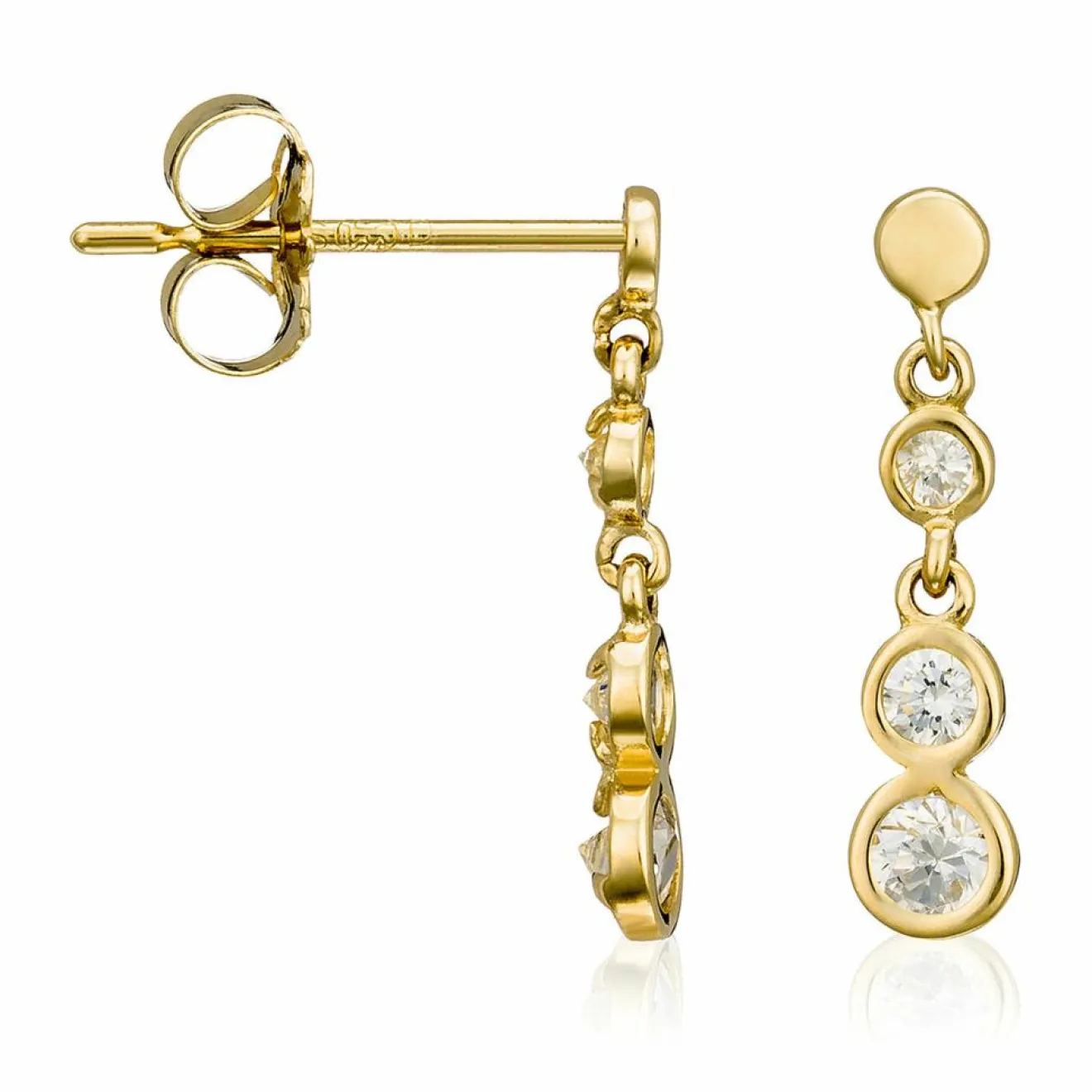 Femme Instant d'Or Boucles d'Oreilles Sagesse or jaune