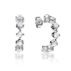 New Amelia Parker Boucles d'oreilles Wave argentées