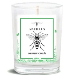 Abeillus Bougie parfumée Jardin d'été Menthe poivrée ivoire - 45h