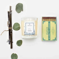 Abeillus Bougie parfumée Jardin en hiver Feu de bois ivoire - 45h