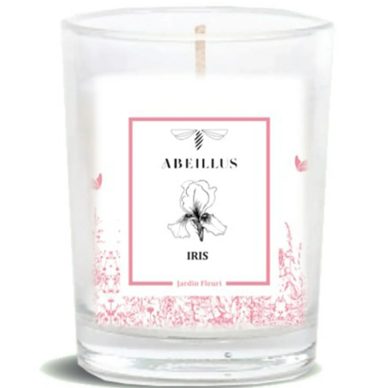 Abeillus Bougie parfumée Jardin Fleuri Iris ivoire - 45h