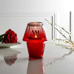 The Concept Factory Bougie Parfumee Lampe Amour rouge - 9.7x12.5x9.7 cm
