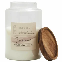 Home Deco Factory Bougie Parfumee Pot Top Acacia blanc - 11x16.5x11 cm