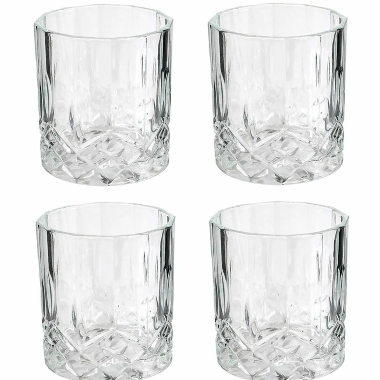 Best Cook Concept Bouteille whisky et 4 verres transparente - 9x9x24 cm