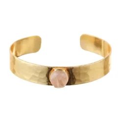 Clearance Moonstone Bracelet Caroline Quartz en laiton doré